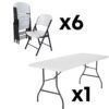 Six Foot Table & Six Chairs For Rent In Boise Idaho